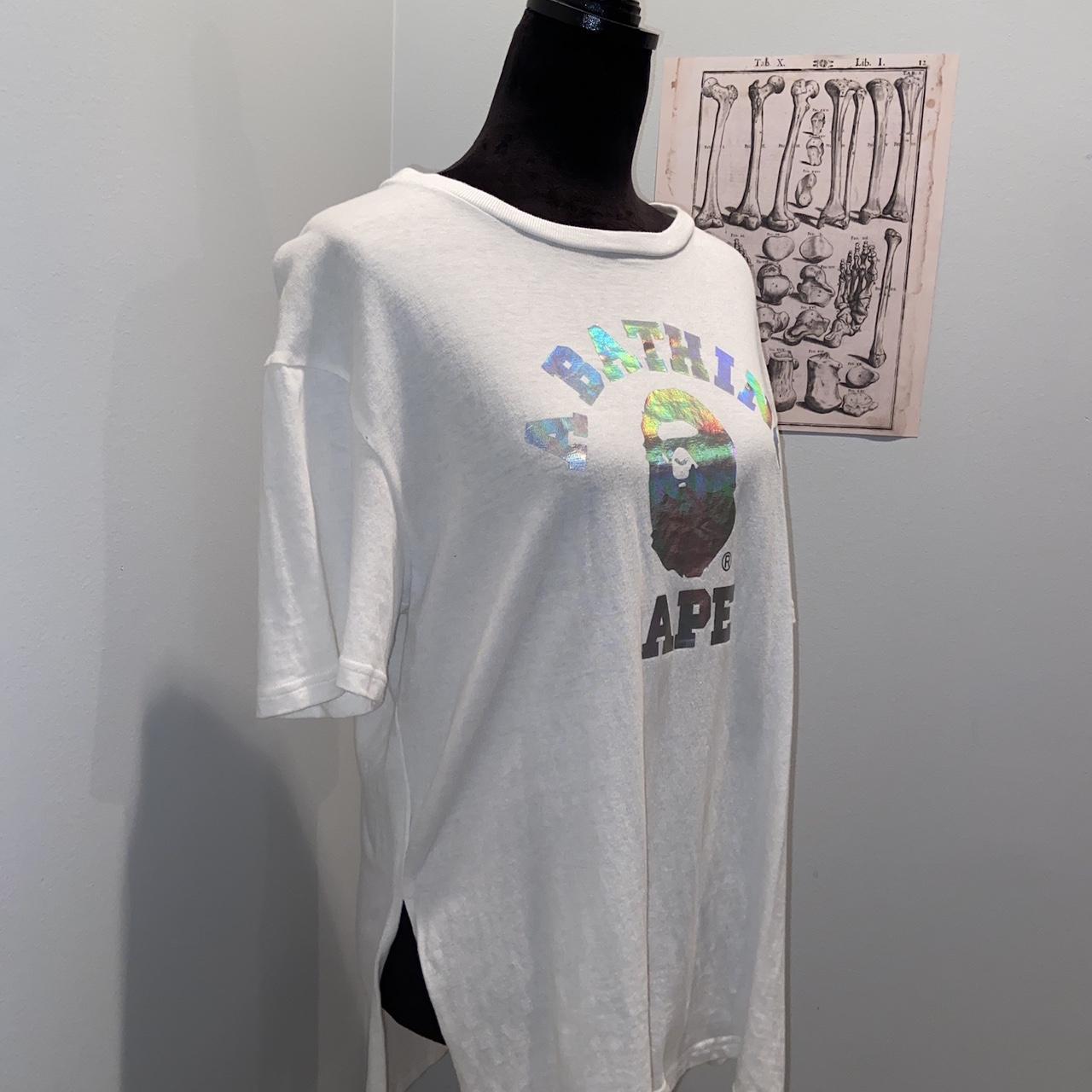 Bape best sale holographic tee