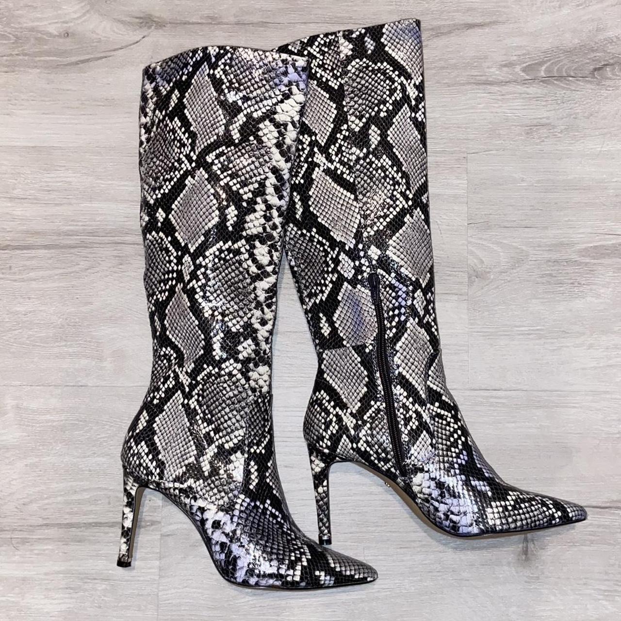 KENNETH COLE SNAKESKIN BOOTS 3 inch heel These were