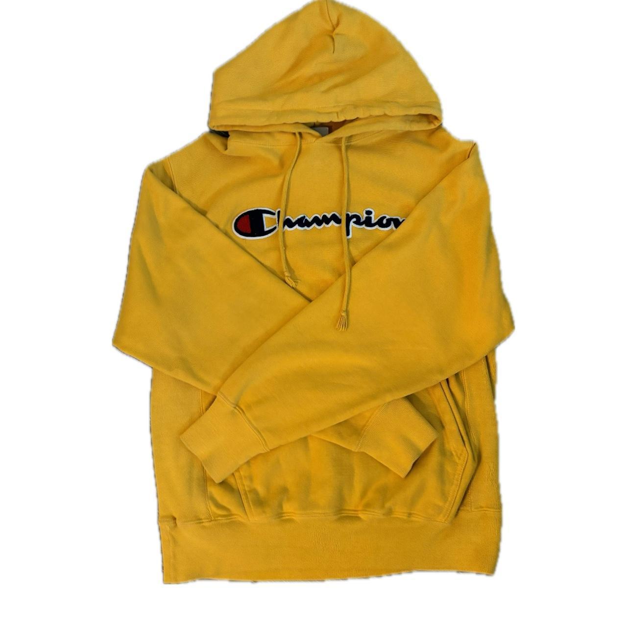 Neon yellow champion hoodie hotsell