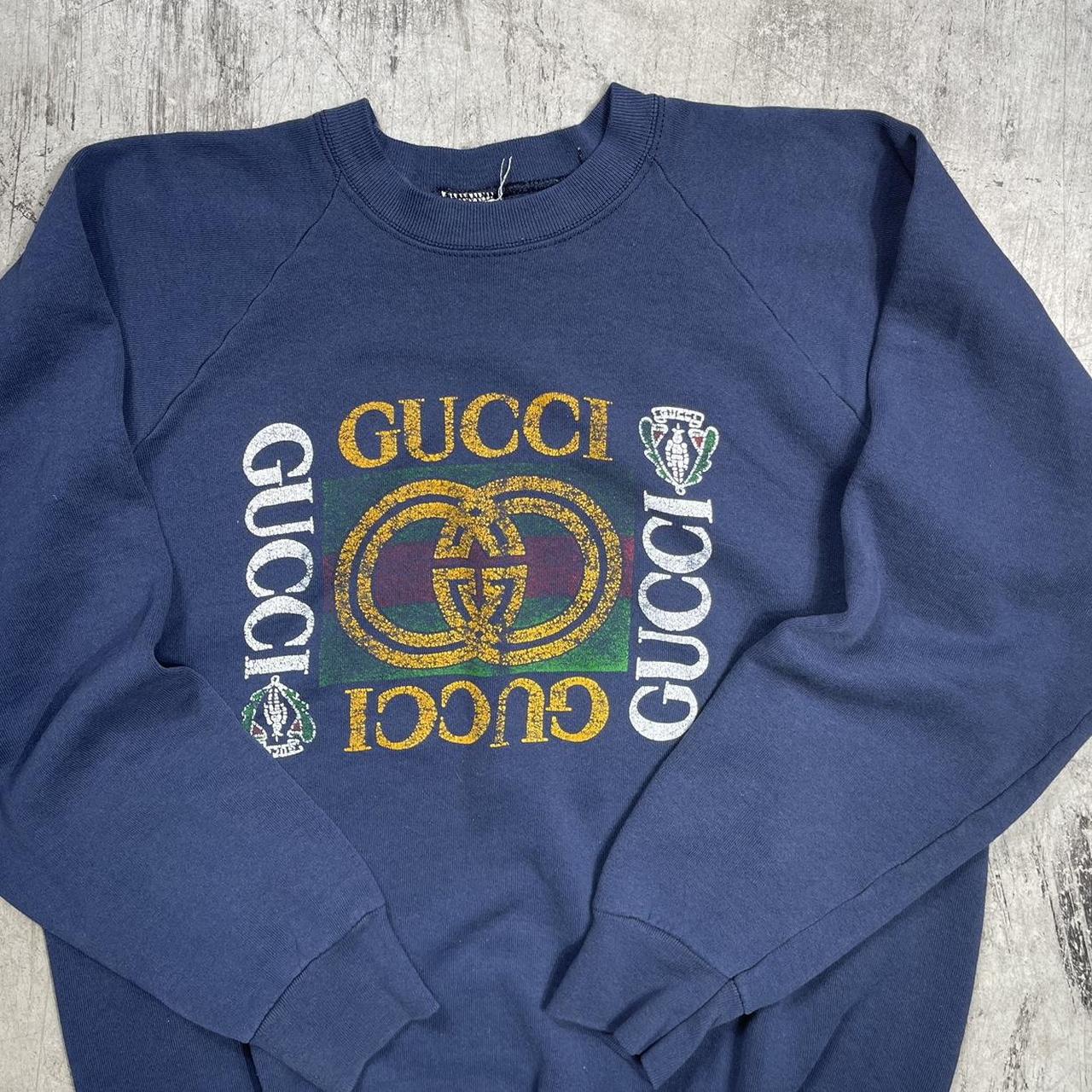 Gucci Men's Navy and Yellow Sweatshirt (2)