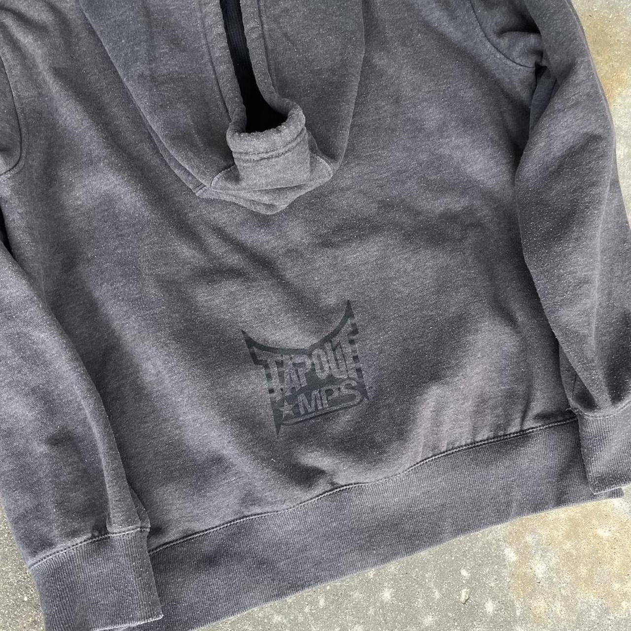 Affliction Men's Grey and Black Sweatshirt | Depop