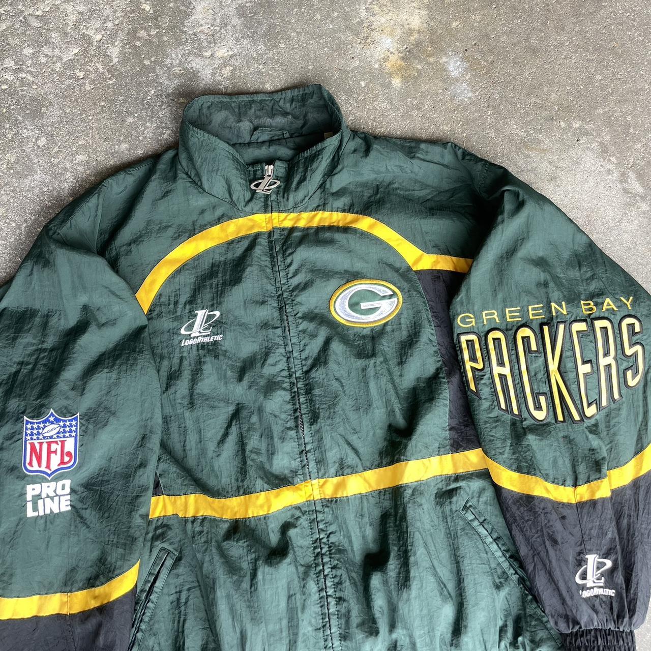 Vintage 90's Green Bay Packers (Large) Retro NFL Football Windbreaker  Jacket #LogoAthletic #GreenBayPackers