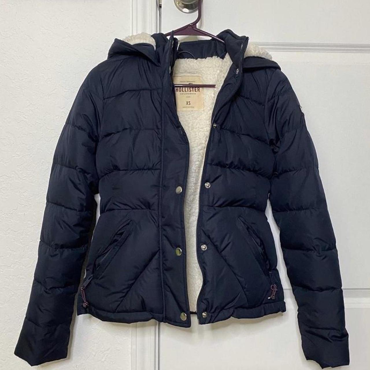 Hollister jacket outlet navy blue