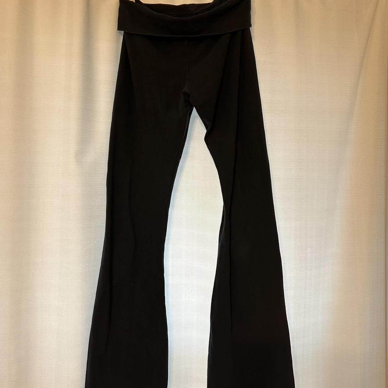 BRANDY MELVILLE NAVY FOLD OVER FLARES ONE SIZE - Depop