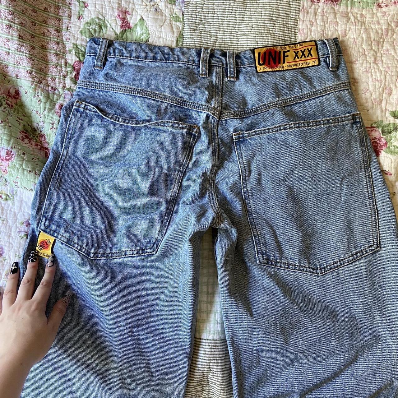 🎵 UNIF “X” JEAN 🎶 low rise mega over sized leg !... Depop