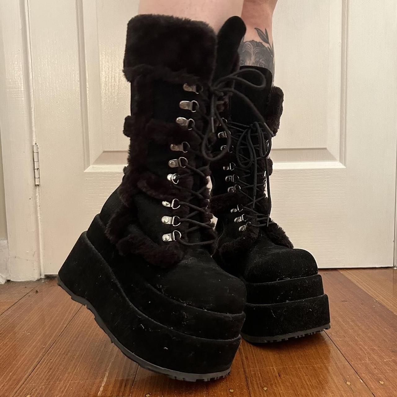 demonia bear 104 platform ankle boot