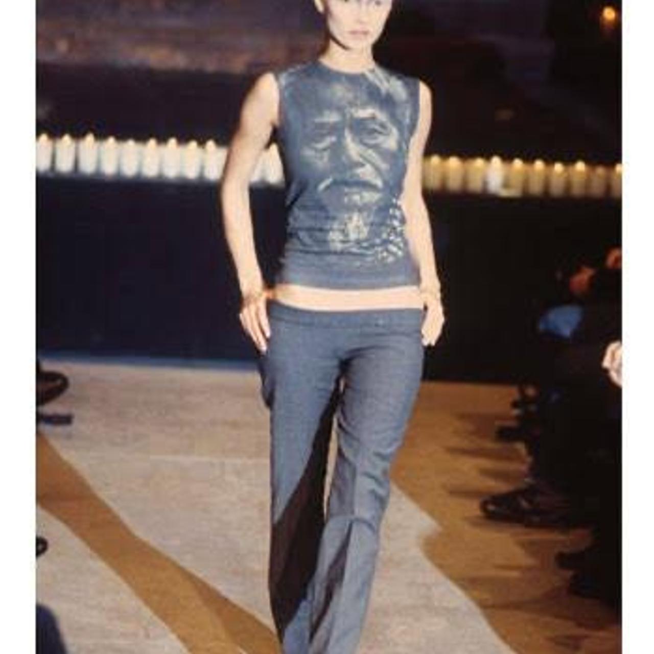 Alexander McQueen blue frayed denim bumster pants, Autumn-Winter 1996 For  Sale at 1stDibs | alexander mcqueen bumster jeans, alexander mcqueen  bumster pants, bumster pants mcqueen