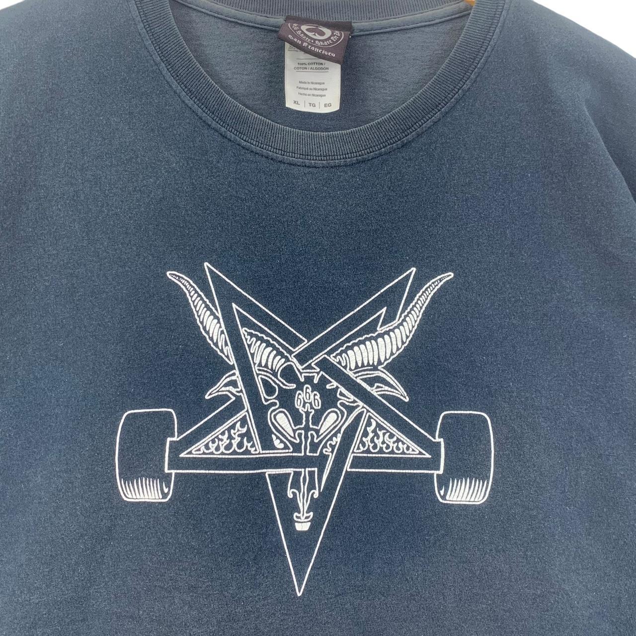 Vintage THRASHER SKATEBOARD 666 Tee Shirt Depop