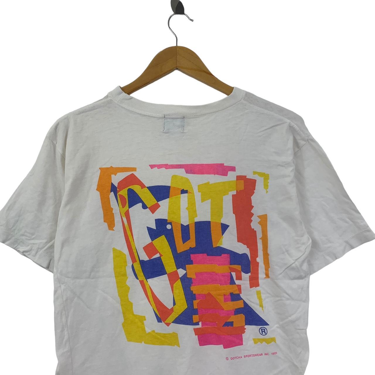 Vintage 1989 GOTCHA SKATEBOARD Graffiti Tee Shirt | Depop