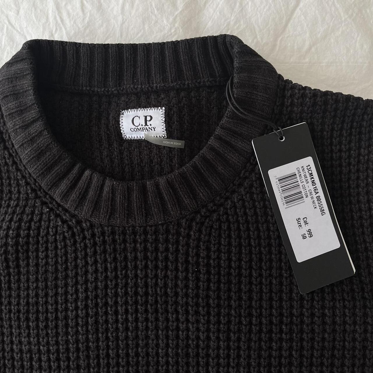 cp company chenille knit jumper green