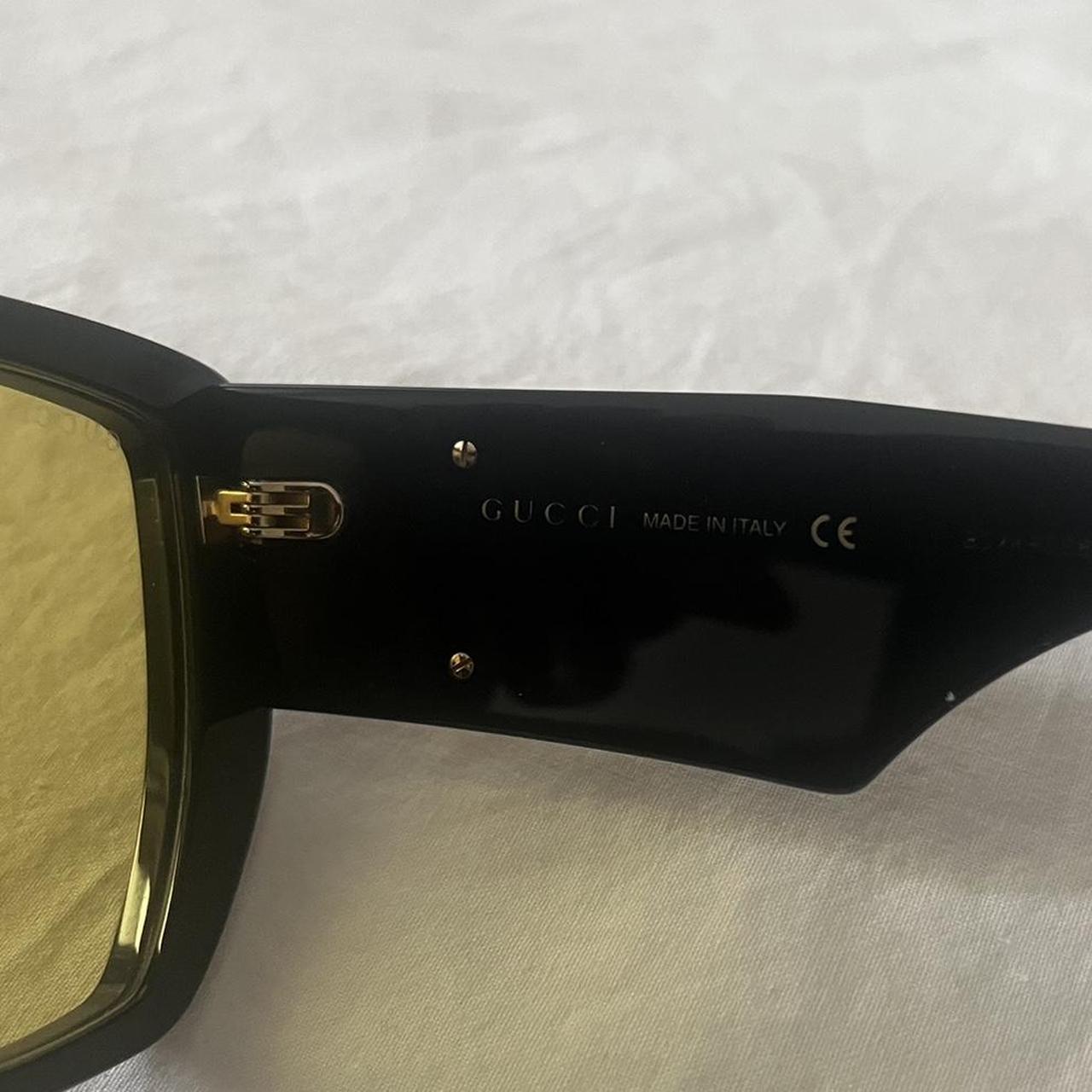 Gucci Women's Black and Yellow Sunglasses (4)
