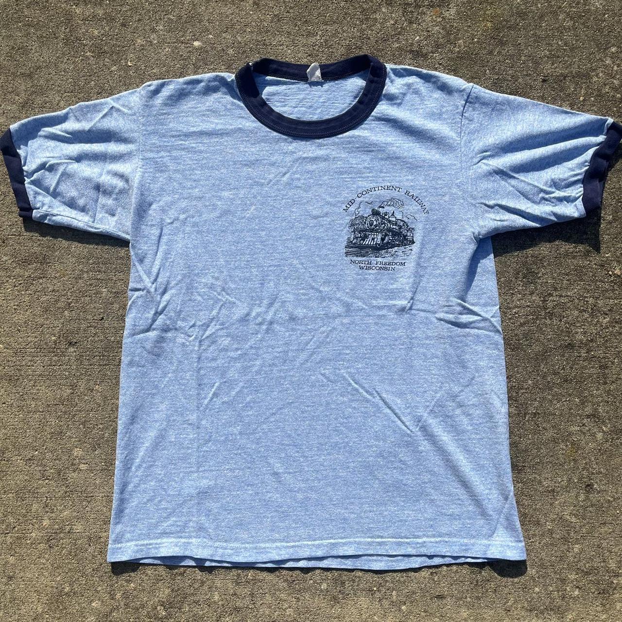 American Vintage Men's T-Shirt - Blue - L