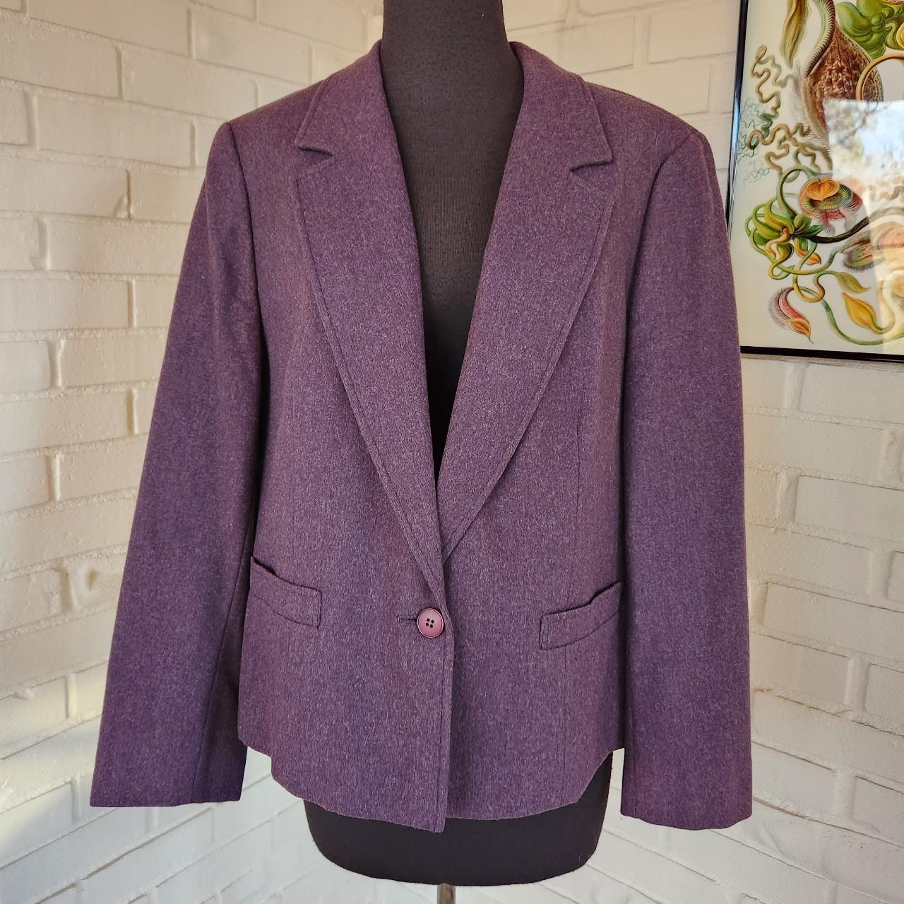 Vtg 70s purple Pendleton wool blazer jacket. Cute... - Depop