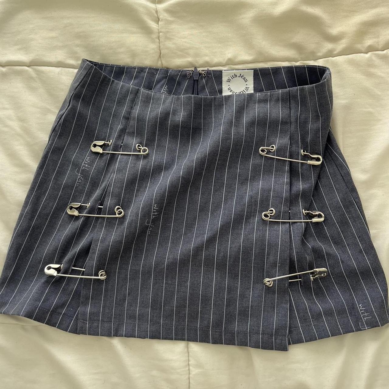 With Jean safety pin skirt originally 180+ Depop