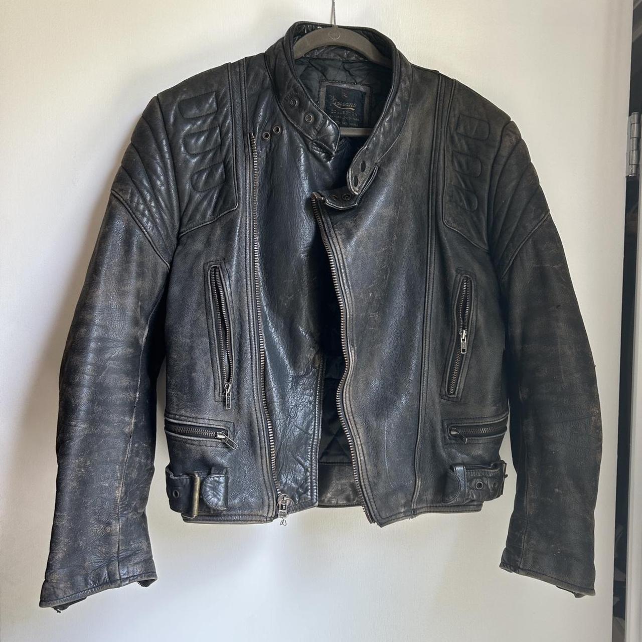 Incredible ROSSANO leather moto jacket . Super... - Depop