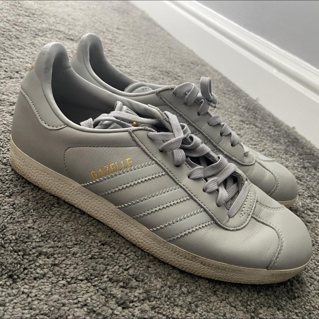 Adidas gazelle clearance womens grey leather