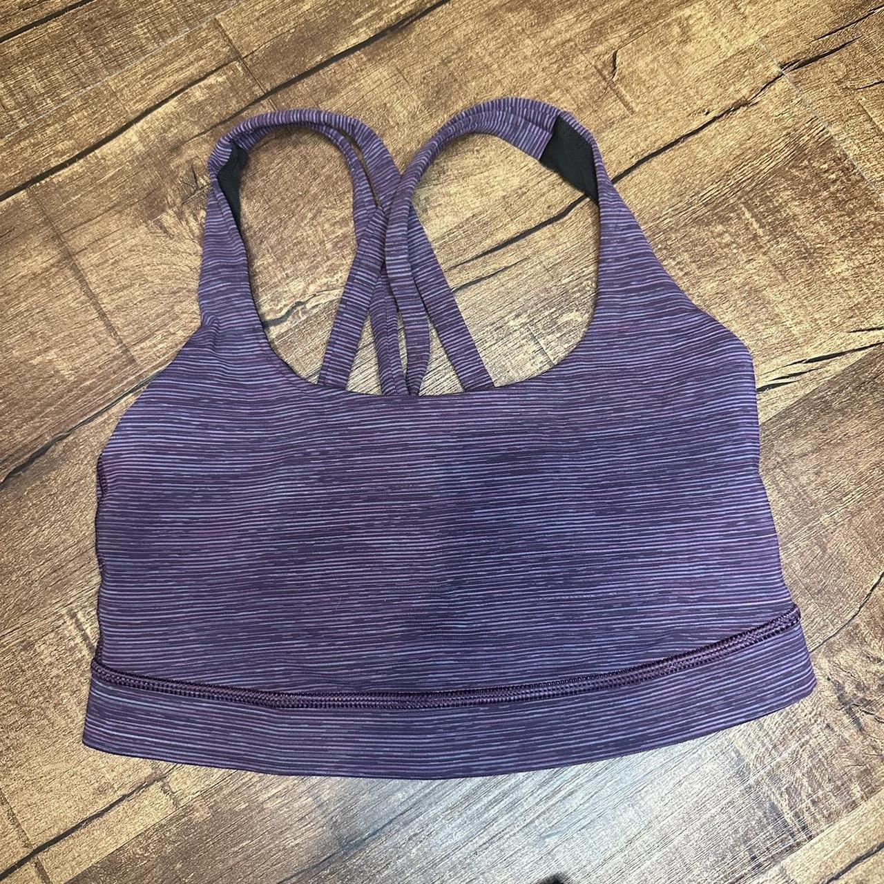 Lululemon Women's Purple Crop-top | Depop