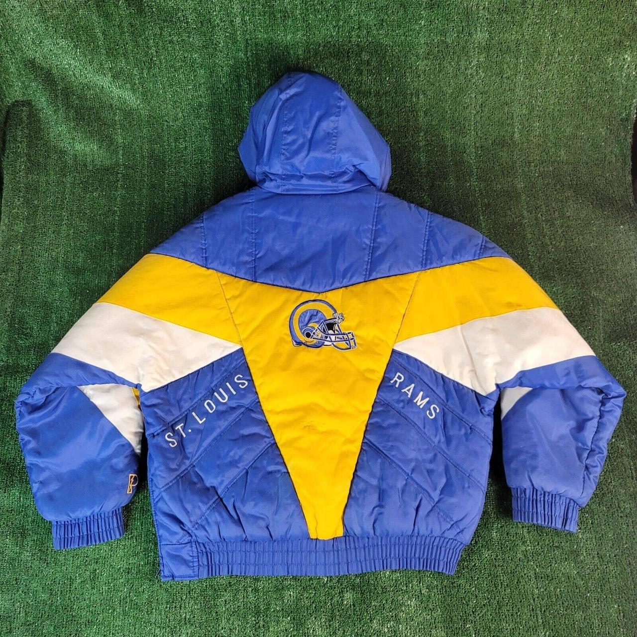 Vintage Pro Player 90's NFL St Louis Rams Reversible Puffer Jacket