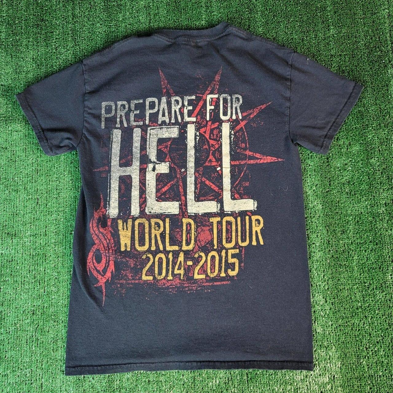 Slipknot T-Shirt Small Black 2014 Prepare For Hell... - Depop