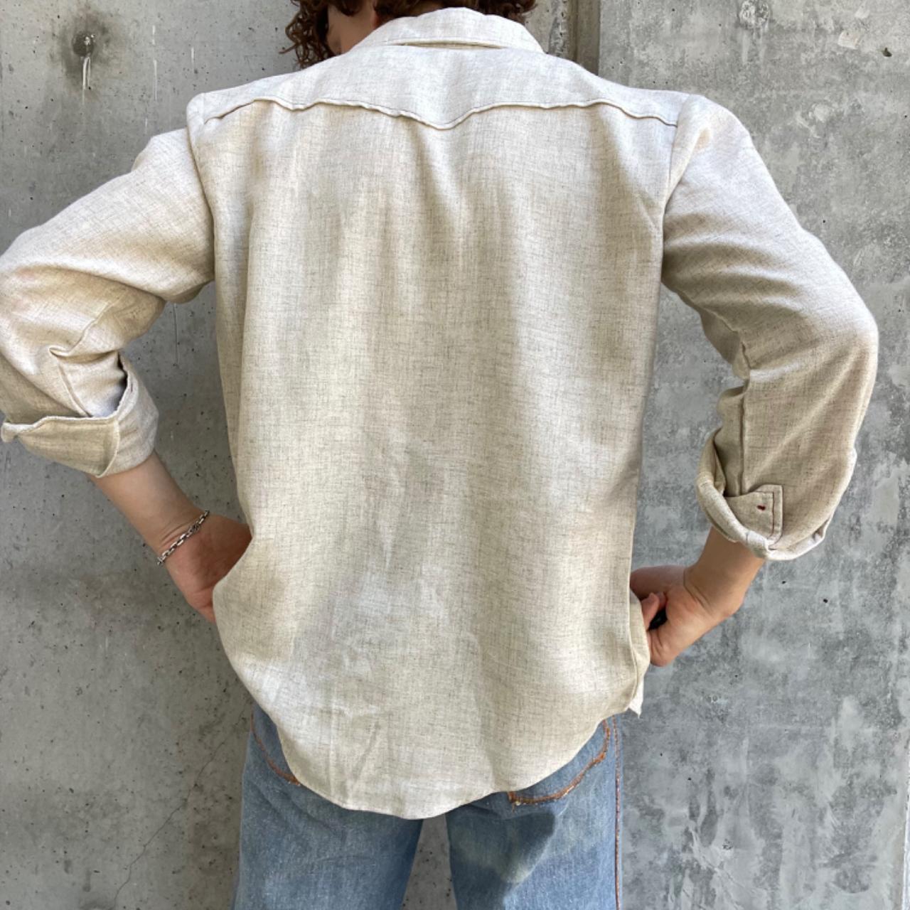 Vintage Button Down Shirt Cream 🍨 Unbranded... Depop