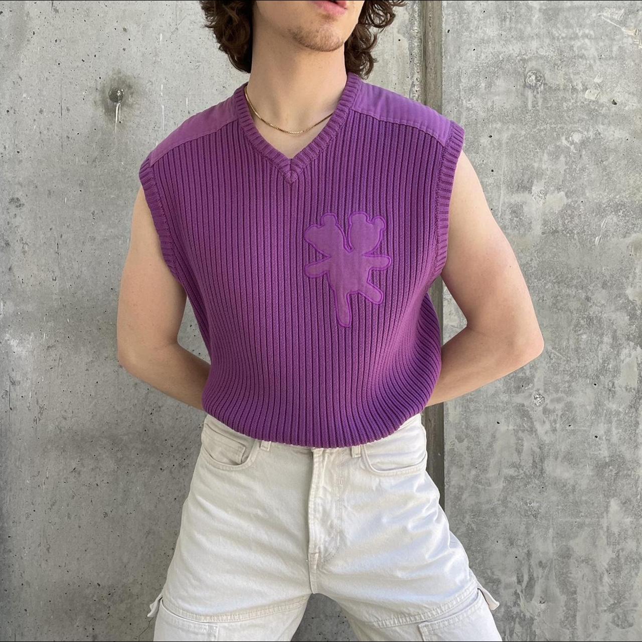 Purple Heaven by Marc Jacobs Ribbed Teddy Vest | Depop