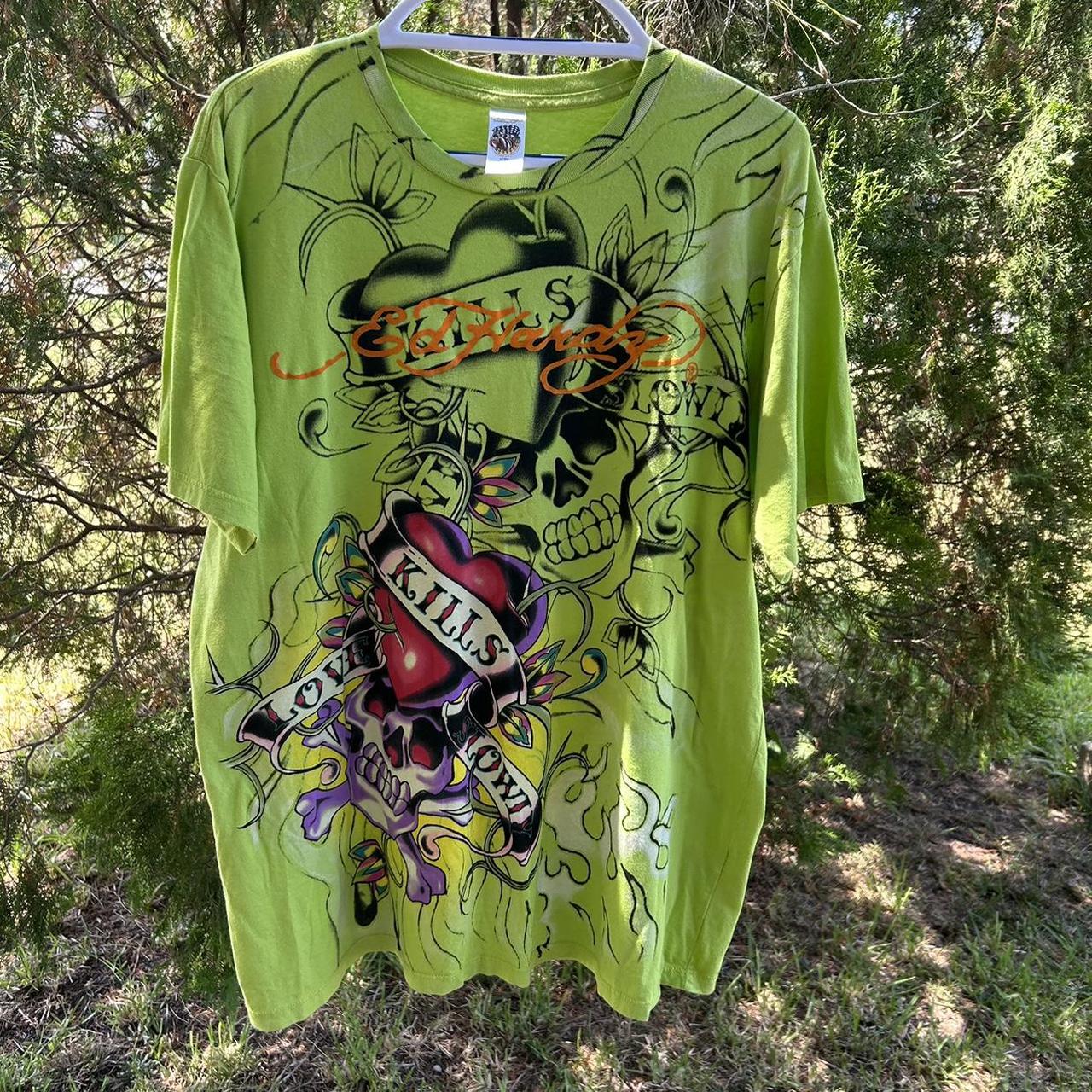 green ed hardy shirt