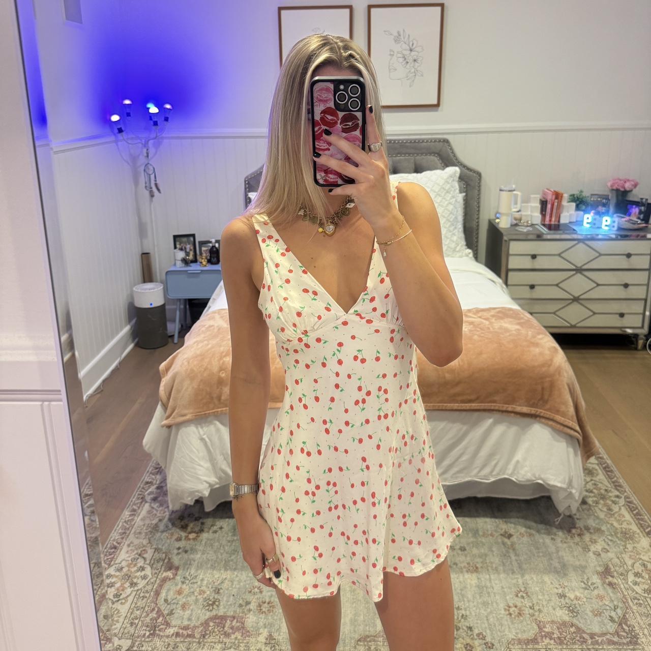 New Zara cherry outlet dress