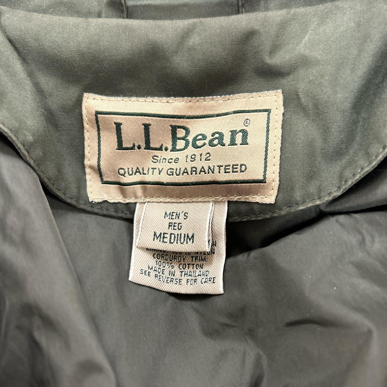 Dark green L.L.Bean coat with brown corduroy... - Depop