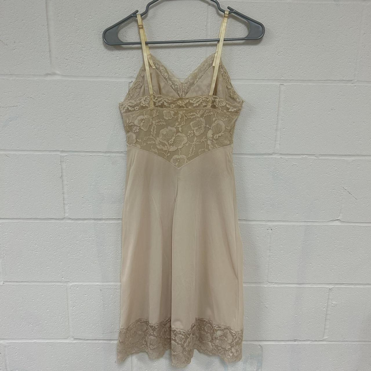 Vintage Tan Vanity Fair Slip Dress Pit To Pit Depop