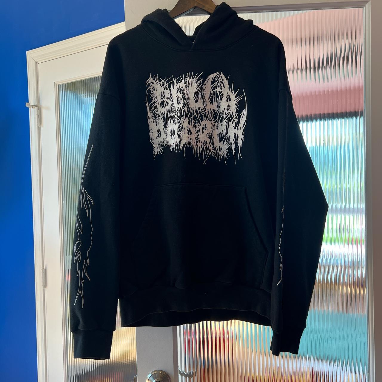 Bella Poarch Metal Logo Black Hoodie Size XXL Has... - Depop