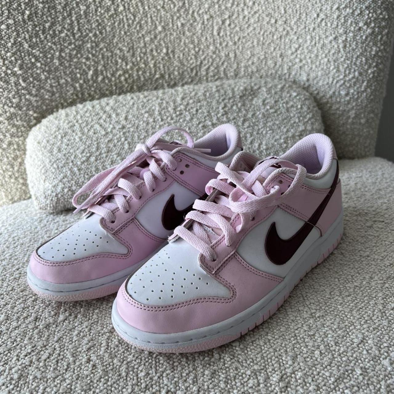 pink and maroon dunks