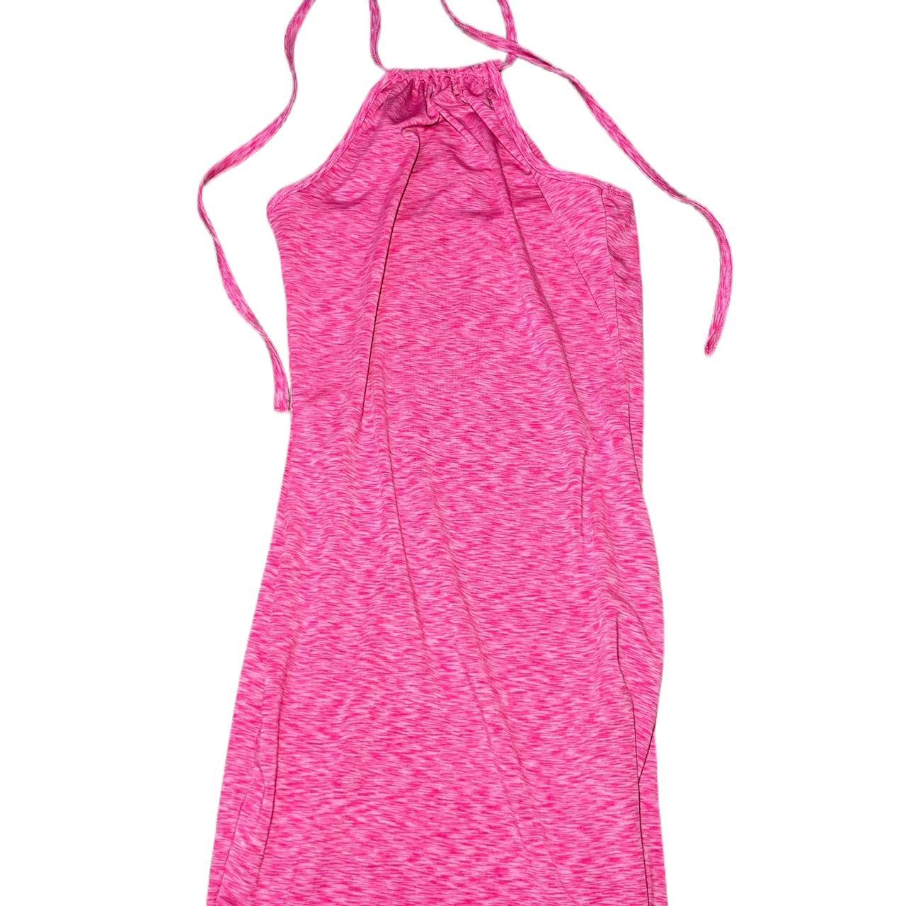 hot pink halter mini dress super cute just not my... - Depop