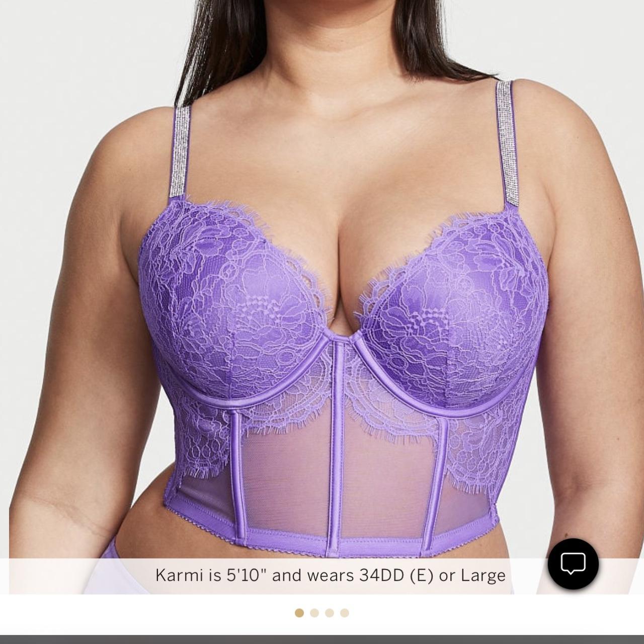 Victoria's Secret Very Sexy Push Up Bra Purple Lace Womens