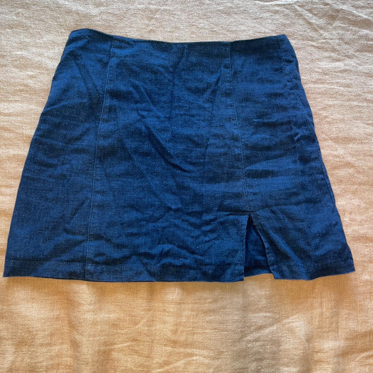 Black linen Glassons skirt size 6. No longer fits me Depop