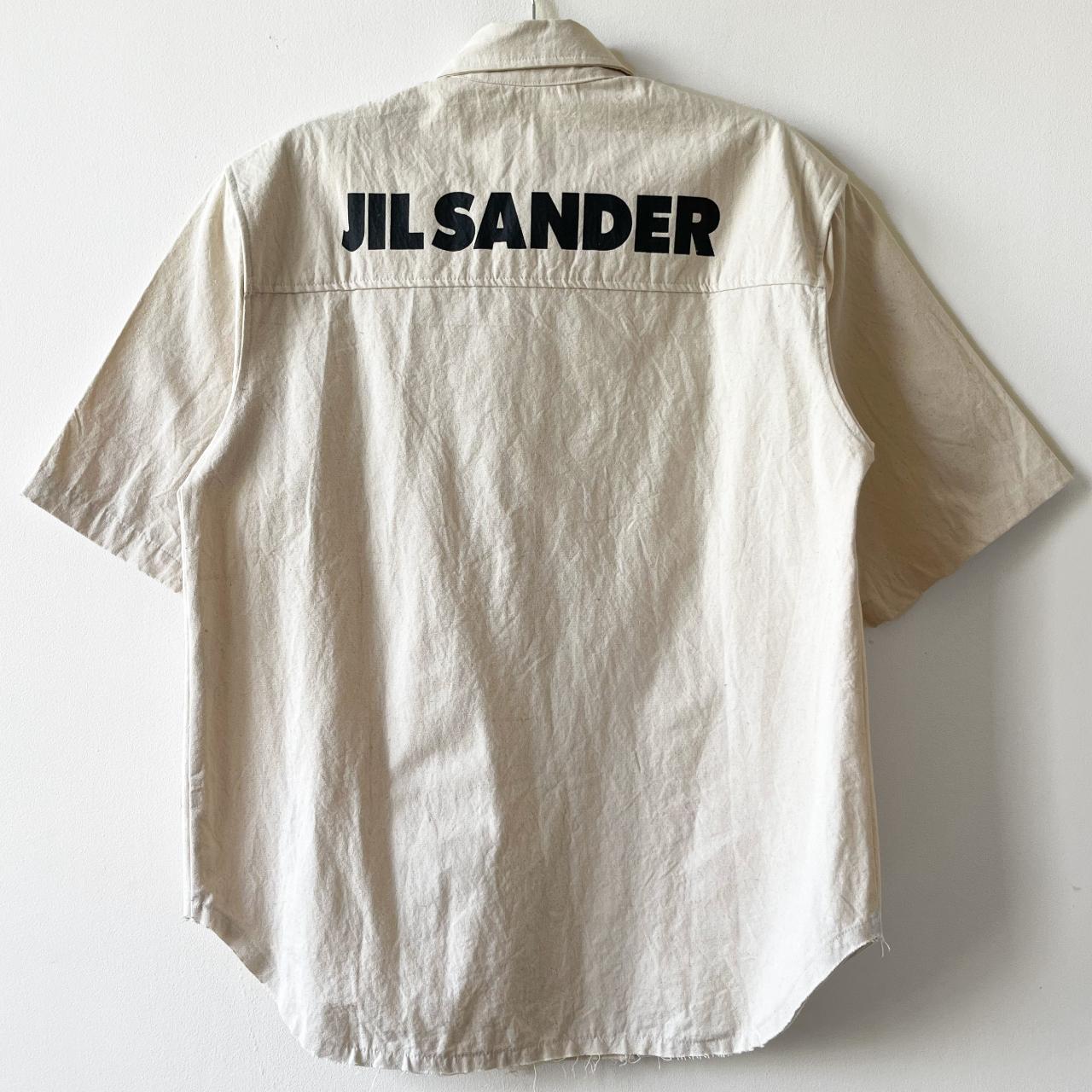 Jil Sander canvas short sleeve button shirt....