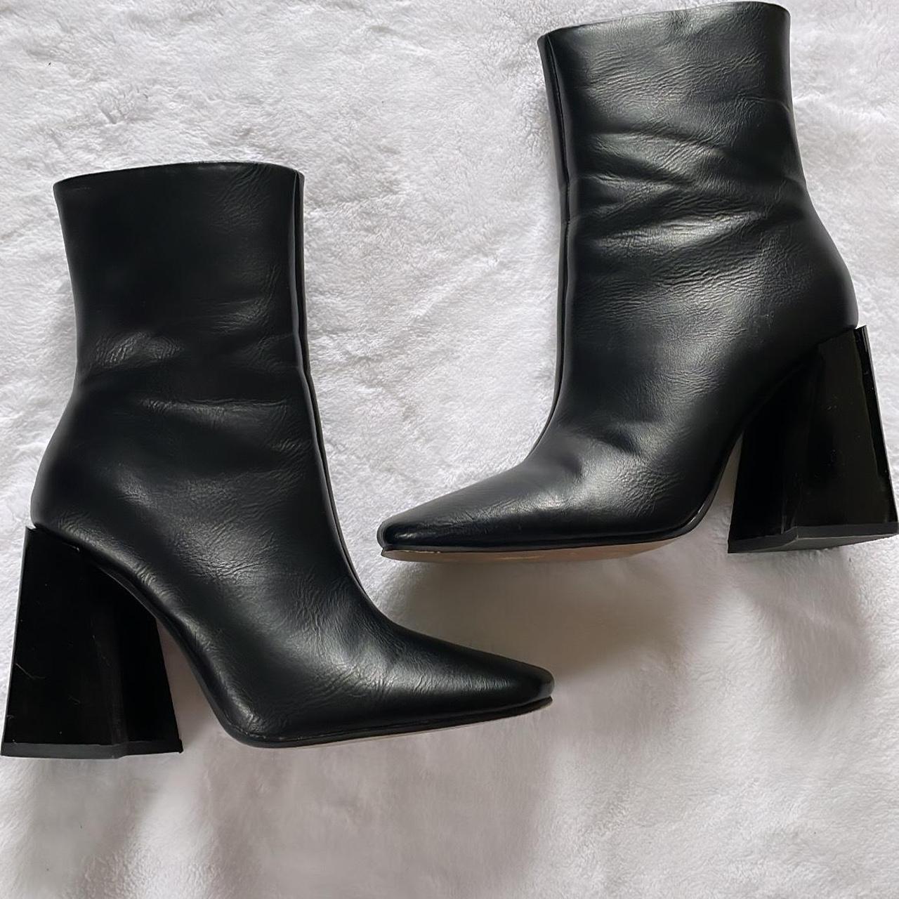nasty gal black heeled boots