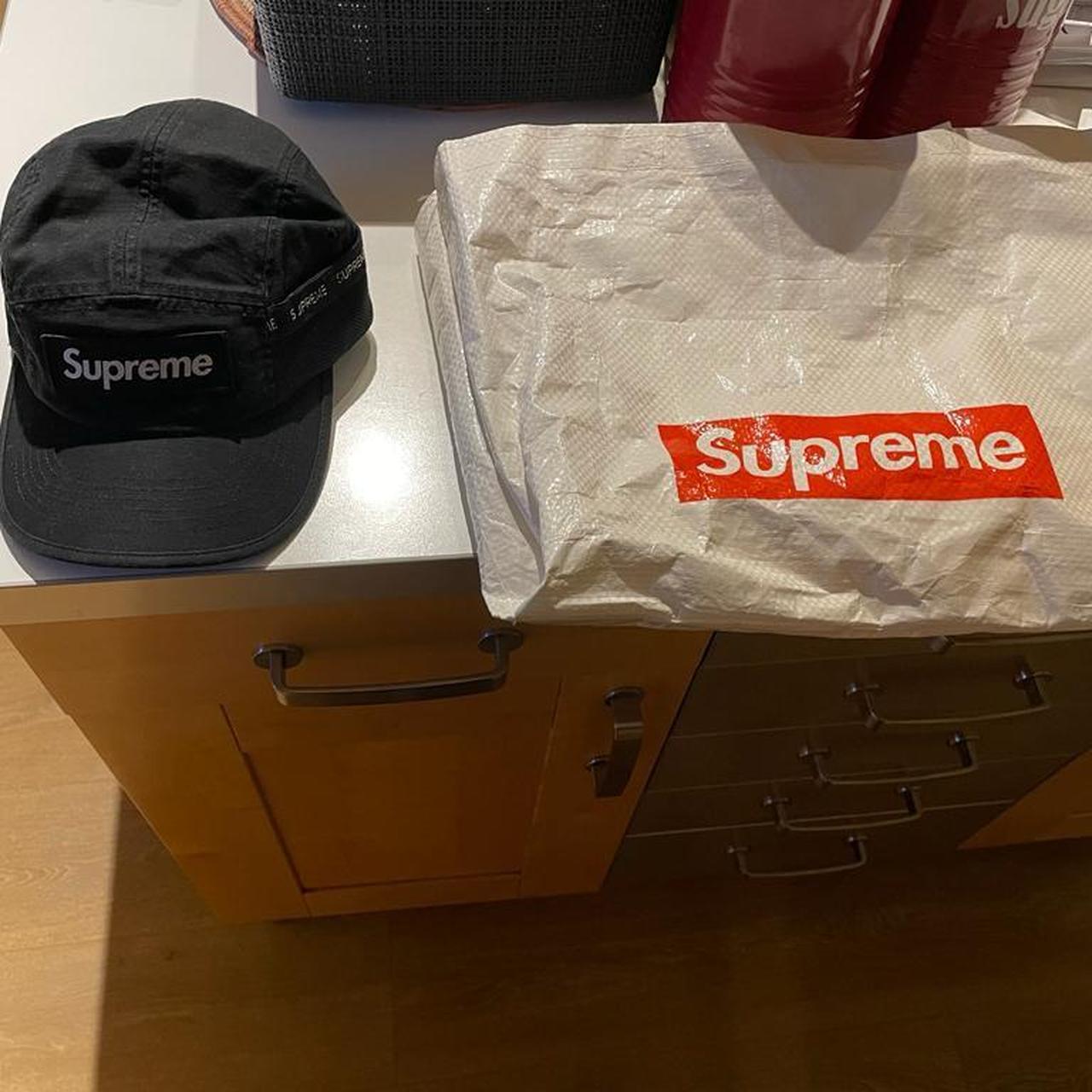 New Supreme cap, with tags and bag… only tried on - Depop