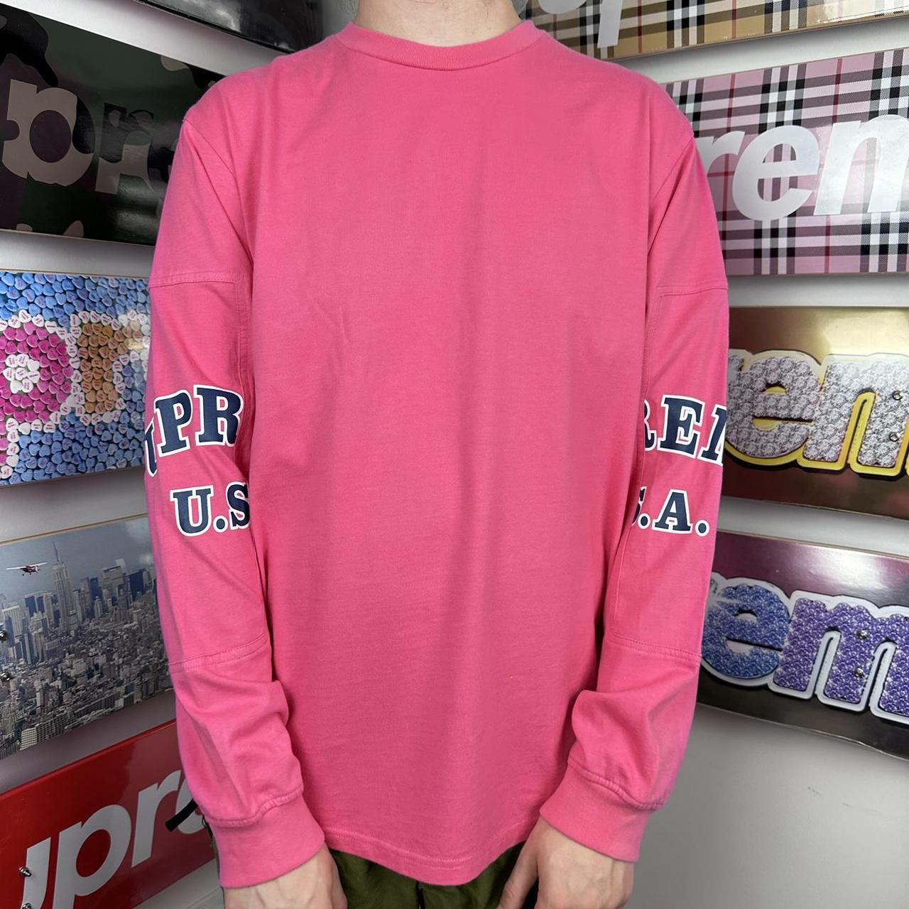 Supreme Cutout Sleeves L/S Top, Size Medium , Pink...