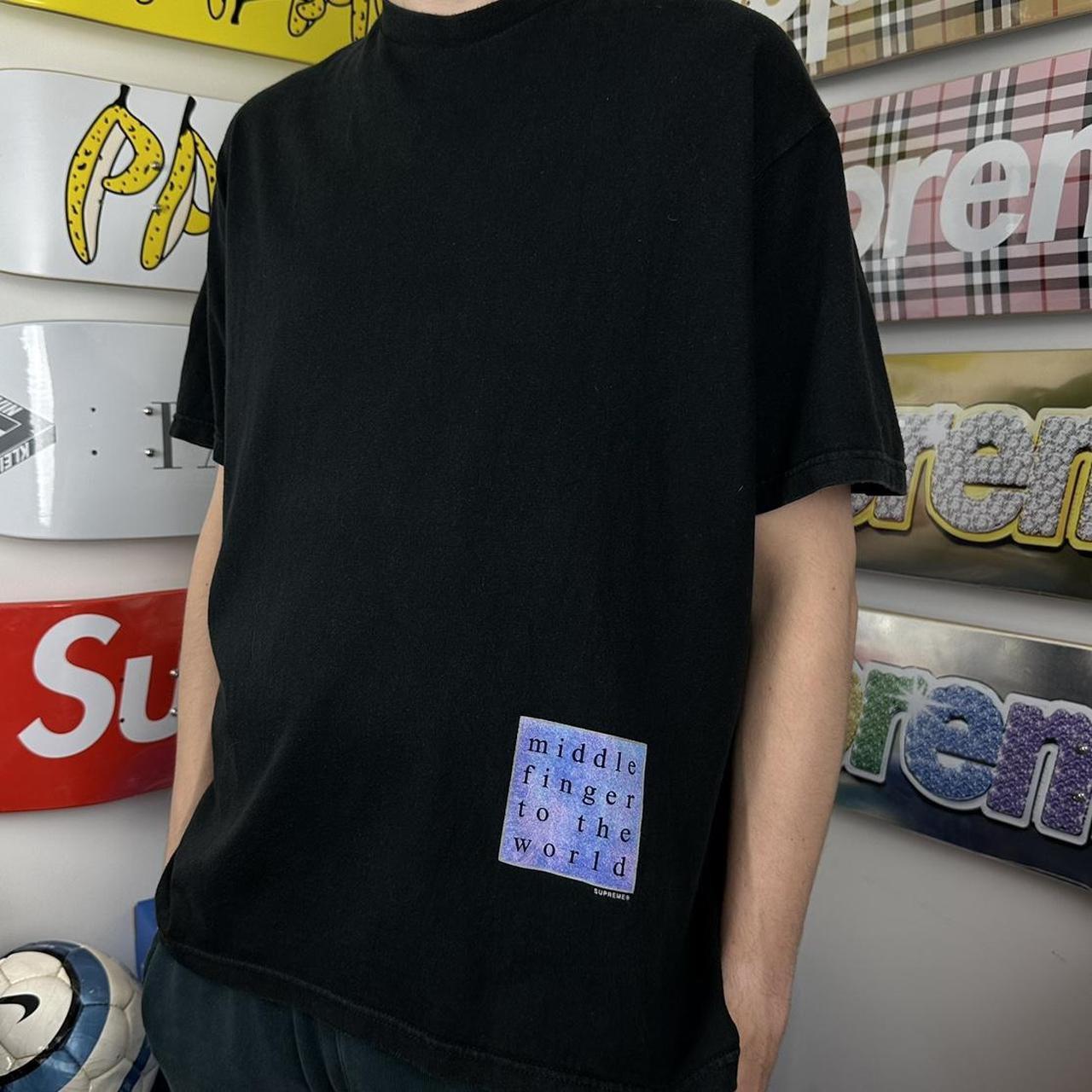 Supreme middle finger tee online