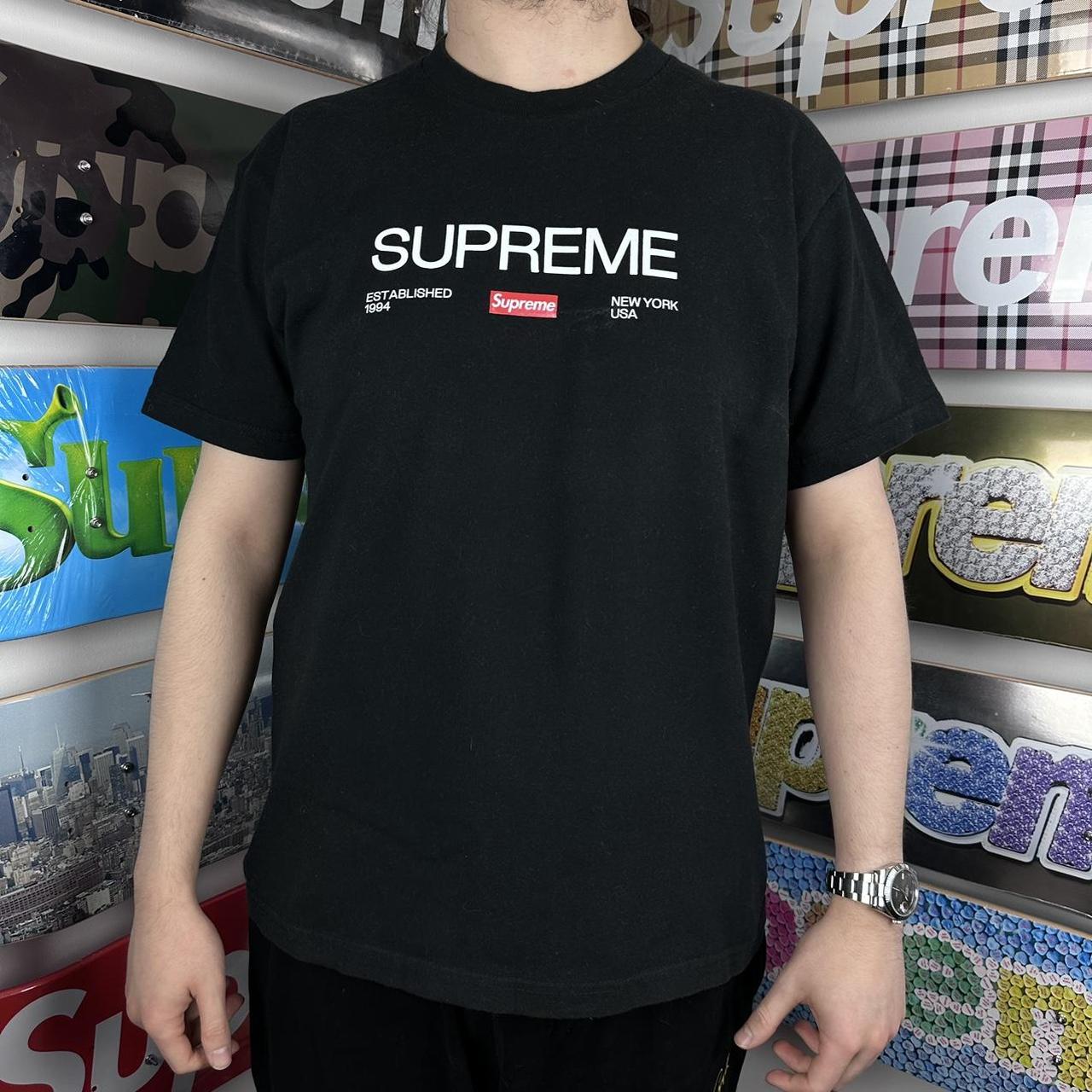 Supreme Est. 1994 Tee Size Medium Black colourway... - Depop