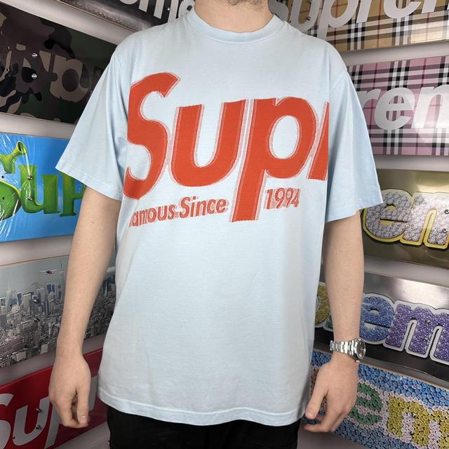 Supreme Intarsia Spellout S/S Top Size Large - Depop