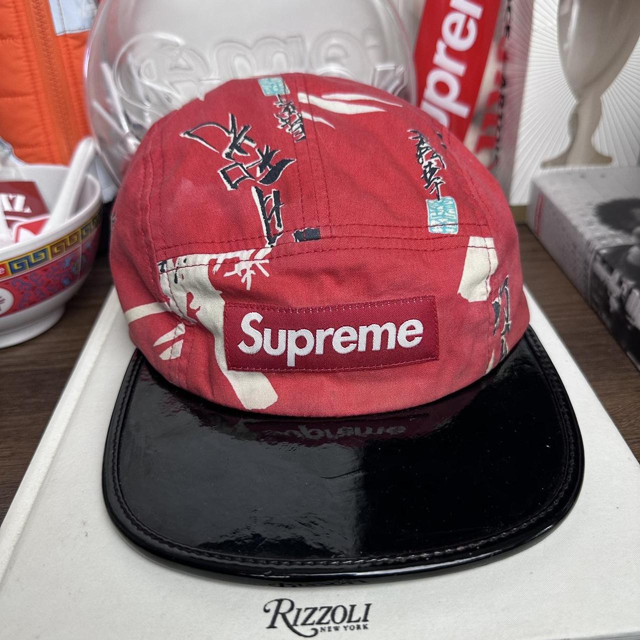 Supreme Bamboo Camp Cap Red colourway Released in. Depop