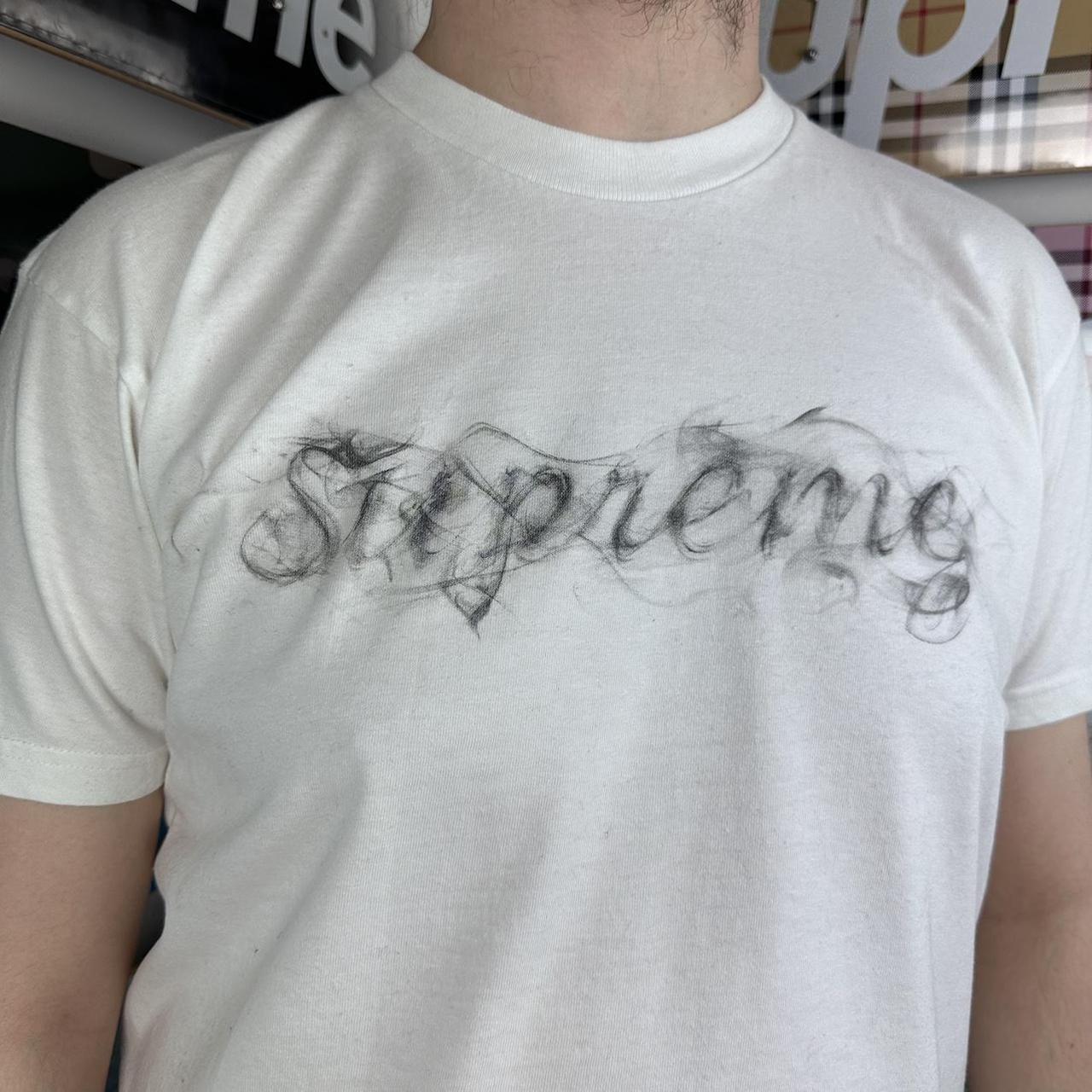 Supreme Smoke Tee Size Medium White colourway... - Depop