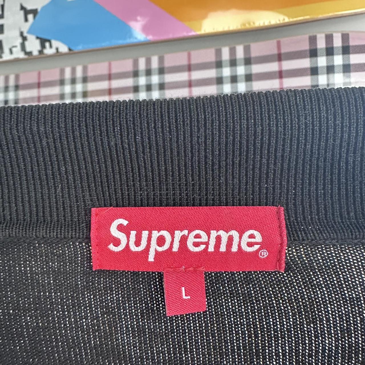 Supreme Vertical Stripe Knit L/S Polo Size | Depop