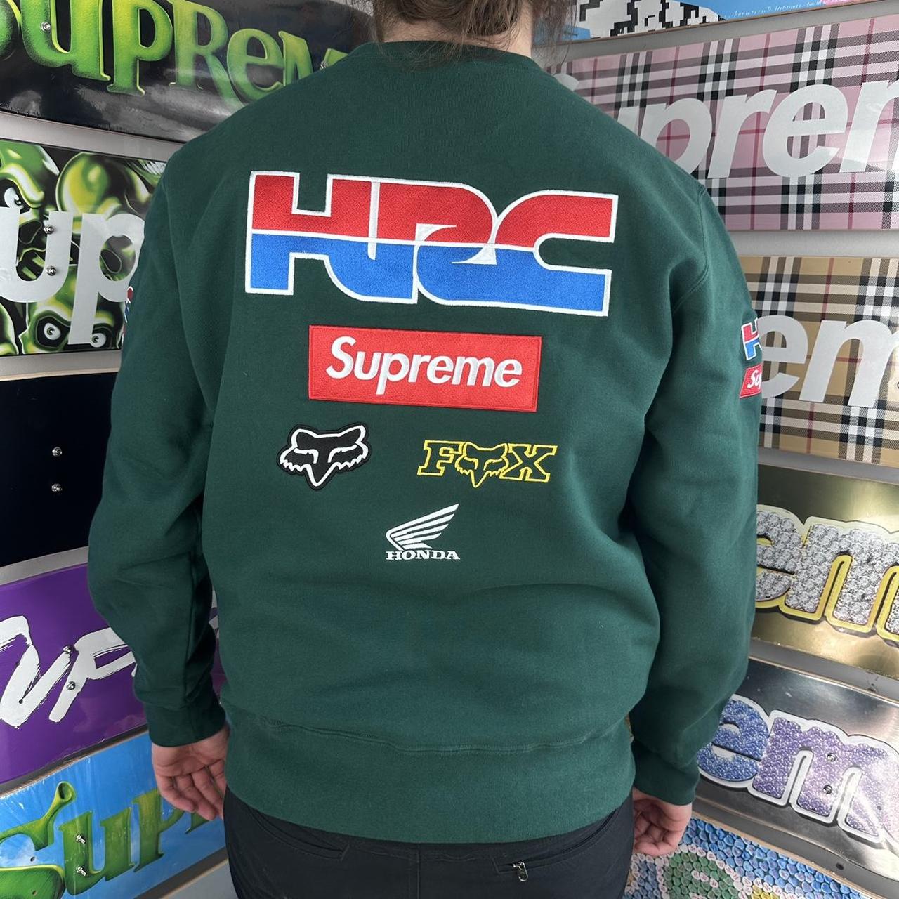 Supreme Honda Fox Racing Crewneck Size Medium... - Depop