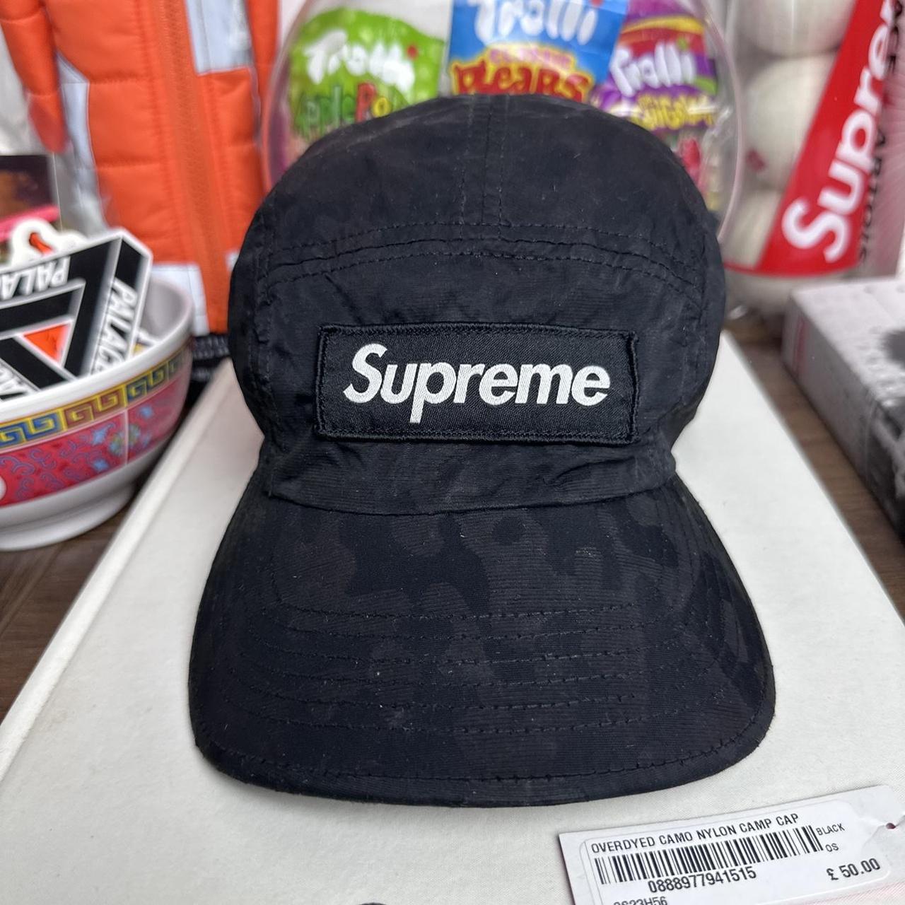 Supreme Overdyed Camo Nylon Camp Cap Black. Depop