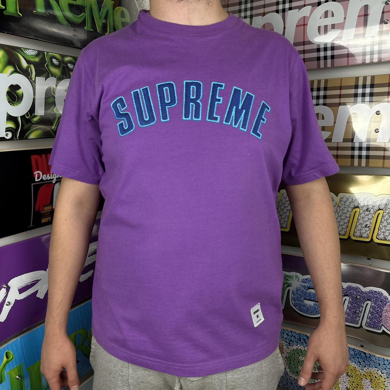 Supreme Printed Arc S/S Top Size Medium Purple... - Depop