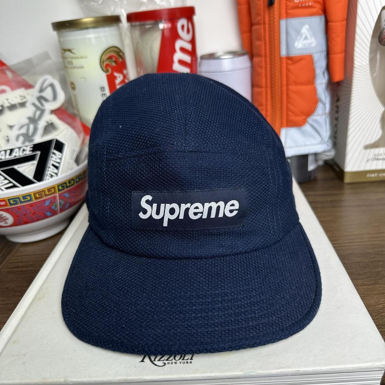 Navy Blue Supreme Cap Supreme Arabic Label Camp Cap (FW24) Dark