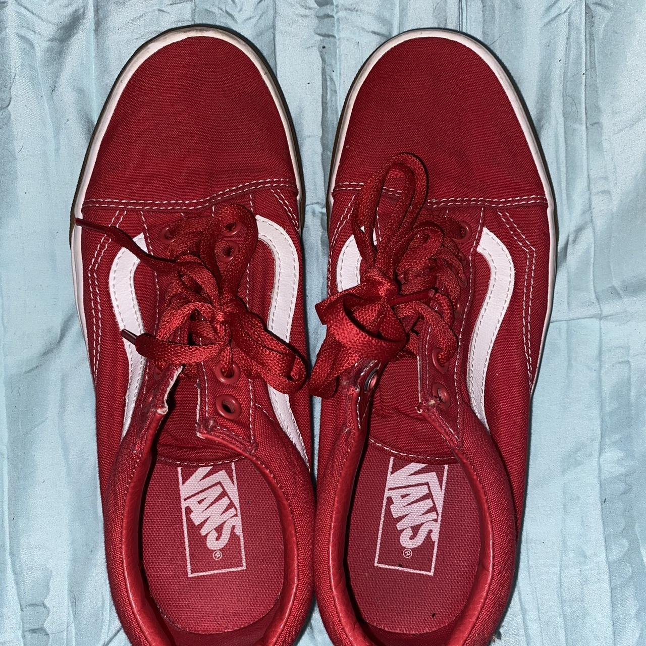 Vans gum bumper old skool red sale