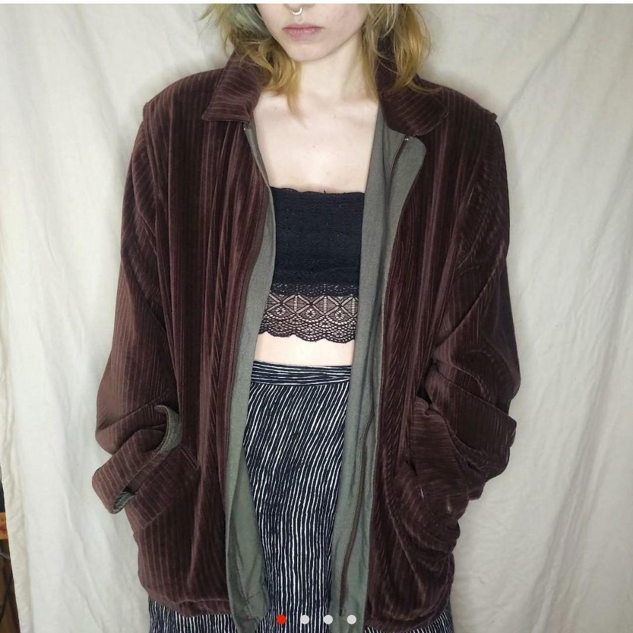 Women's Burgundy and Brown Jacket | Depop